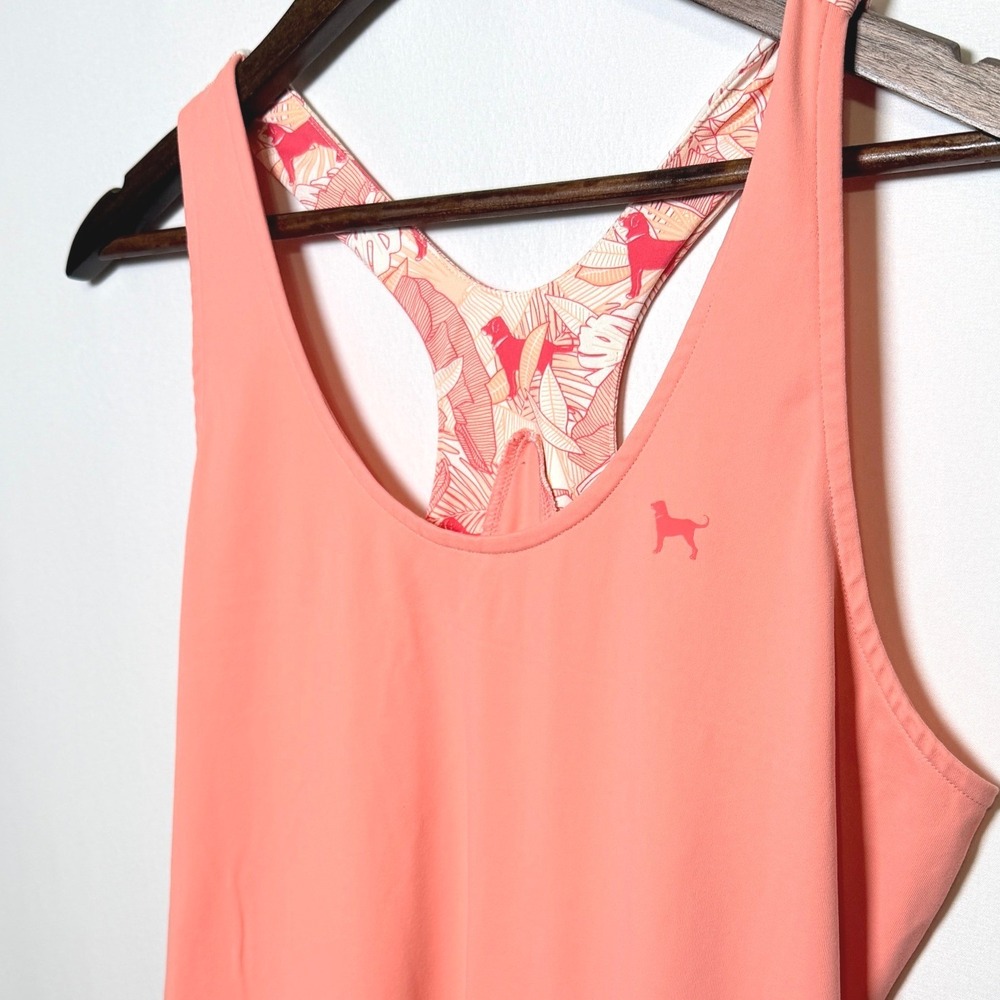 The Black Dog Womens XL Coral Pink Racerback Athletic Tennis Dress Pickleball